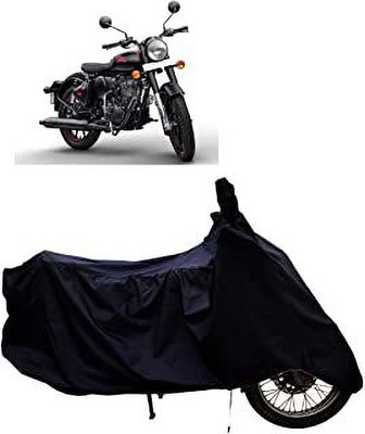 THE REAL ARV Waterproof Two Wheeler Cover for Royal Enfield(Bullet 350, Black)