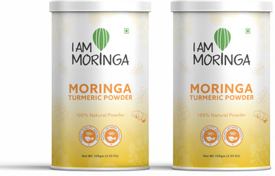 I Am Moringa Moringa Turmeric Powder 200 Gram Combo Offer (Pack of 2) (2 x 100 g)(2 x 100 g)