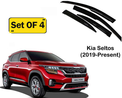KRISHNA AUTO For Non-convertibles Front, Rear Wind Deflector(Tinted Kia Seltos GTK 1.4)
