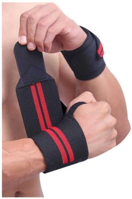 KASO Perfect Wrist Bands Wrist Support(Black, Red)