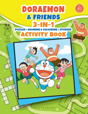 Doraemon & Friends: 3-IN-1 Puzzle + Colour Art + Stickers Activity Book(English, Paperback, Bloomsbury India)