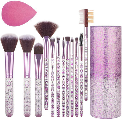 Gonegal 12pcs Professional Make up Brush Set with Makeup Sponge and Stylish Brush Case,(Pack of 13)