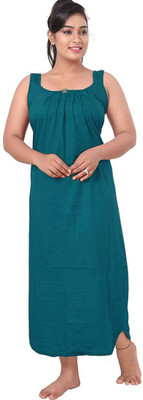 UNIQUE COLLECTONS Women Nighty(Dark Green)
