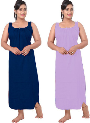UNIQUE COLLECTONS Women Petticoat Slip(Pack of 2)