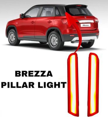 RohanEshop Maruti Suzuki Vitara Brezza Pillar Light 2 Fuction Non Matrix Car Reflector Light(Red)