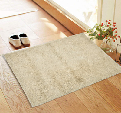 RUSTIC LINEN Beige Cotton Area Rug(2 ft,  X 3 ft, Rectangle)