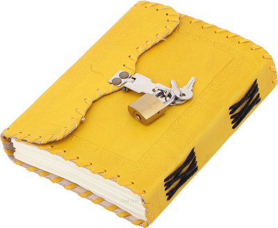 Craftezo Handcrafted Regular Diary Ruled 200 Pages(Yellow)