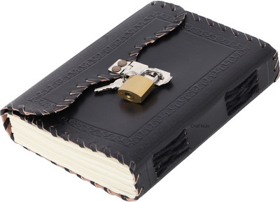 Craftezo Handcrafted Regular Diary Ruled 200 Pages(Black)