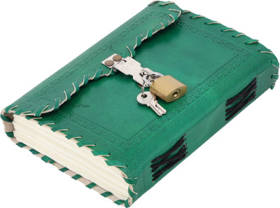 Craftezo Handcrafted Book-size Diary Unruled 200 Pages(Green)