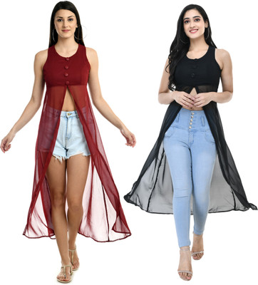 Shiva Trends Women A-line Multicolor Midi/Calf Length Dress