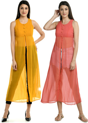 Shiva Trends Women A-line Multicolor Midi/Calf Length Dress