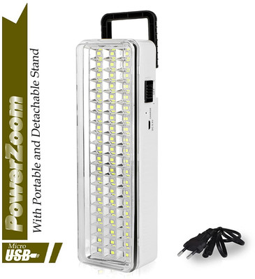 FIRSTLIKE 60 High-Bright LED Light with Android Charging Support Emergency Stand 8 hrs Flood Lamp Emergency Light(White)
