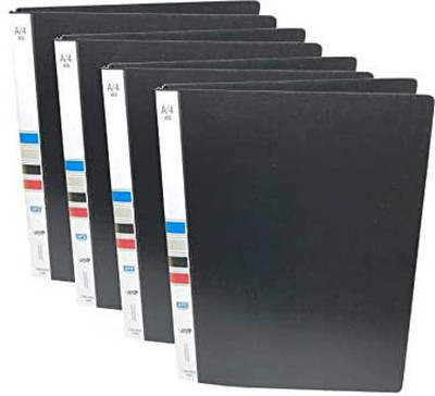 Spherix plastic Tough Durable 2D Ring Binder Board Box File(Set Of 4, Black)