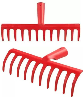 My Garden 10 and 12-Teeth Hand Cultivator Rake Without Handle (28 & 32 cm) Garden Tool Kit(2 Tools)