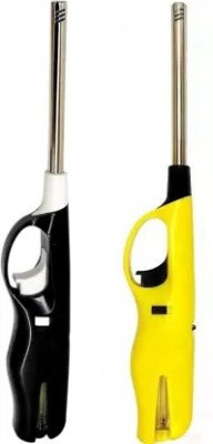 kitchenzest Aluminium, Steel Gas Lighter(Yellow, Black, Pack of 2)