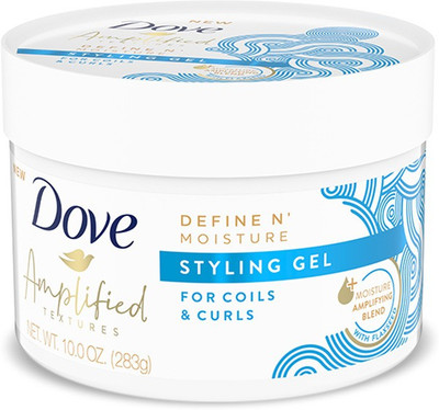 DOVE Define N’ Moisture Styling Gel, Strong Hold Gel for Coils & Curls Hair Gel (283 g)