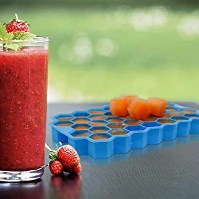 JMALL Blue Silicone Ice Cube Tray(Pack of1)