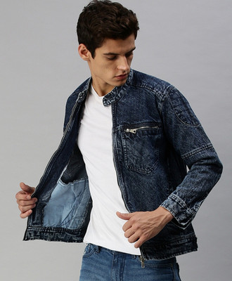VOXATI Full Sleeve Dyed/Ombre Men Denim Jacket