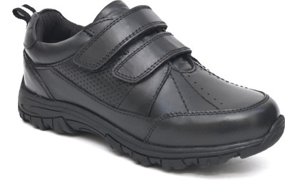 Fresh1947Feet Boys Velcro Casual Shoes(Black, 3-4)