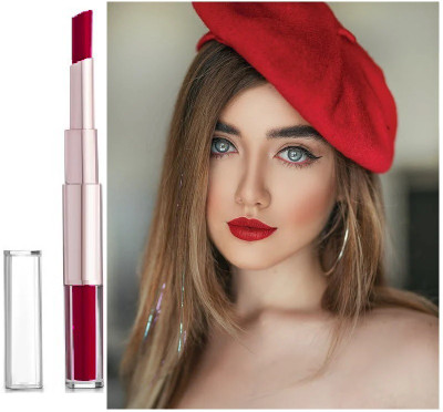 GFSU Lip Duo 2 In 1 Liquid Lipstick(MAROON, 6 ml)