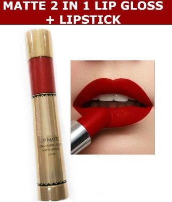 tanvi27 Non Transfer & Kiss Proof Dual Red Matte Finish Lipstick(Red, 3.8 g)