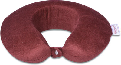 Rise & Shine Neck Pillow for Travel in Flight, Car, Train Memory Foam Solid Travel Pillow Pack of 1(Red)