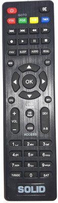 PMRK BEST IN BEST REMOTE COMPATIBLE FOR solid set top box remote WITH FULL WORKING REMOTE SOLID SET TOP BOX Remote Controller(Black)