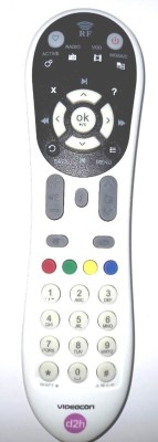 PMRK BEST IN BEST REMOTE COMPATIBLE FOR  WITH FULL WORKING REMOTE VIDEOCON RF D2H SET TOP BOX Remote Controller(White)