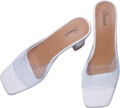 shunya Women White Heels