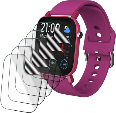 Enlinea Edge To Edge Screen Guard for Aqfit W11 Watch Screen Protector(Pack of 5)