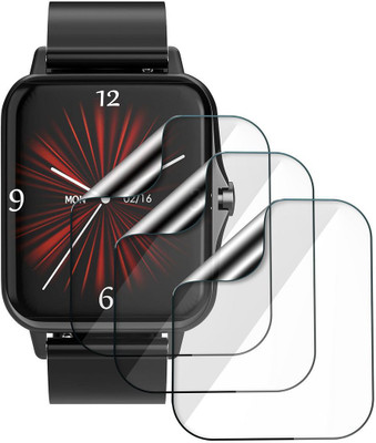 Enlinea Edge To Edge Screen Guard for Aqfit W12 Watch Screen Protector(Pack of 3)