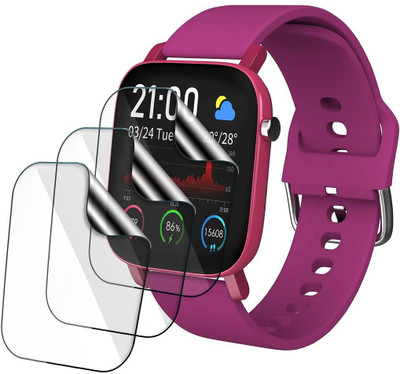 Enlinea Edge To Edge Screen Guard for Aqfit W11 Watch Screen Protector(Pack of 3)
