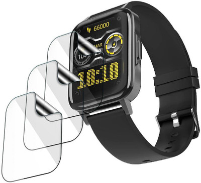 Enlinea Edge To Edge Screen Guard for Aqfit W6 Watch Screen Protector(Pack of 3)