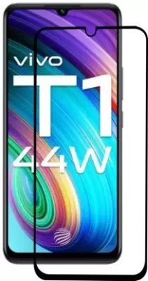 SecureSmarty Edge To Edge Tempered Glass for VIVO T1 44W, vivo T1 44W(Pack of 1)