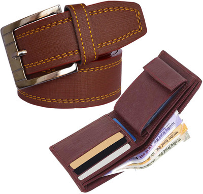 HENEDA Wallet & Belt Combo(Brown)