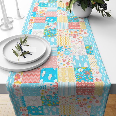 SUBHUSHA Multicolor 178 cm Table Runner(Polyester)