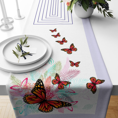 SUBHUSHA Multicolor 178 cm Table Runner(Polyester)