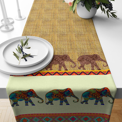 Rutcal Multicolor 178 cm Table Runner(Polyester)