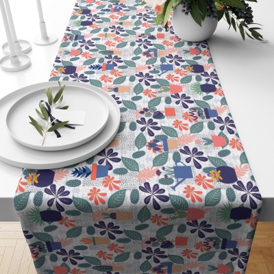 SUBHUSHA Multicolor 178 cm Table Runner(Polyester)