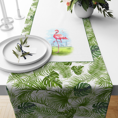 SUBHUSHA Multicolor 178 cm Table Runner(Polyester)