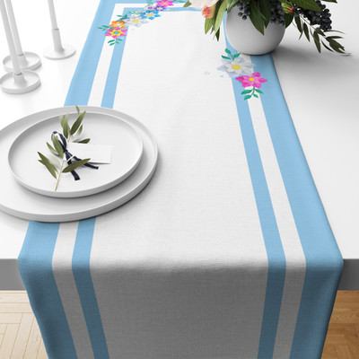 SUBHUSHA Multicolor 178 cm Table Runner(Polyester)
