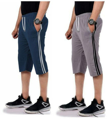 Sathvik Tex Striped Men Three Fourths