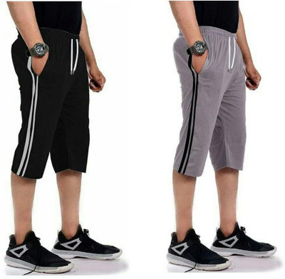Sathvik Tex Striped Men Three Fourths
