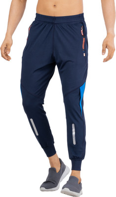 CARLTRON Self Design Men Dark Blue Track Pants