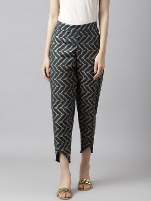 DECKEDUP Relaxed Women Blue, Gold Trousers