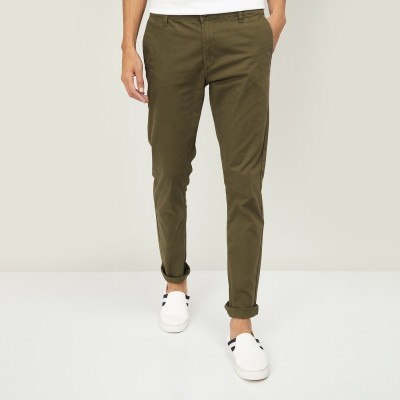 Fame Forever by Lifestyle Slim Fit Men Green Trousers