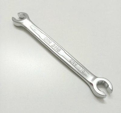TOM 10x11 mm Heavy Duty Hardened and Tempered Chrome Vanadium Steel Double Sided Flare Nut Wrench(Pack of 1)