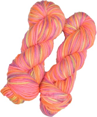 KNIT KING Oswal Knitting Yarn Thick Chunky Wool, Rose mix 400 gm ART - ACEG