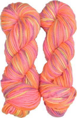 M.G Enterprise Oswal Knitting Yarn Thick Chunky Wool, Rose mix 200 gm ART - ACEG