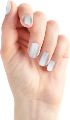 Renee Stick On Nails - MN 01 Silver(Pack of 24)